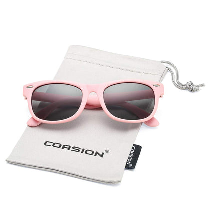 COASION Kids Polarized Sunglasses TPEE Rubber Flexible Shades for Girls Boys Age 3-9