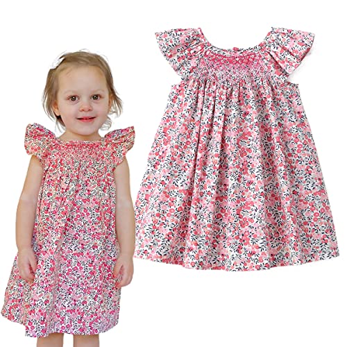 Simplee kids Baby Girls Casual Dresses Toddler Floral Dress Print Sundress Princess Dress