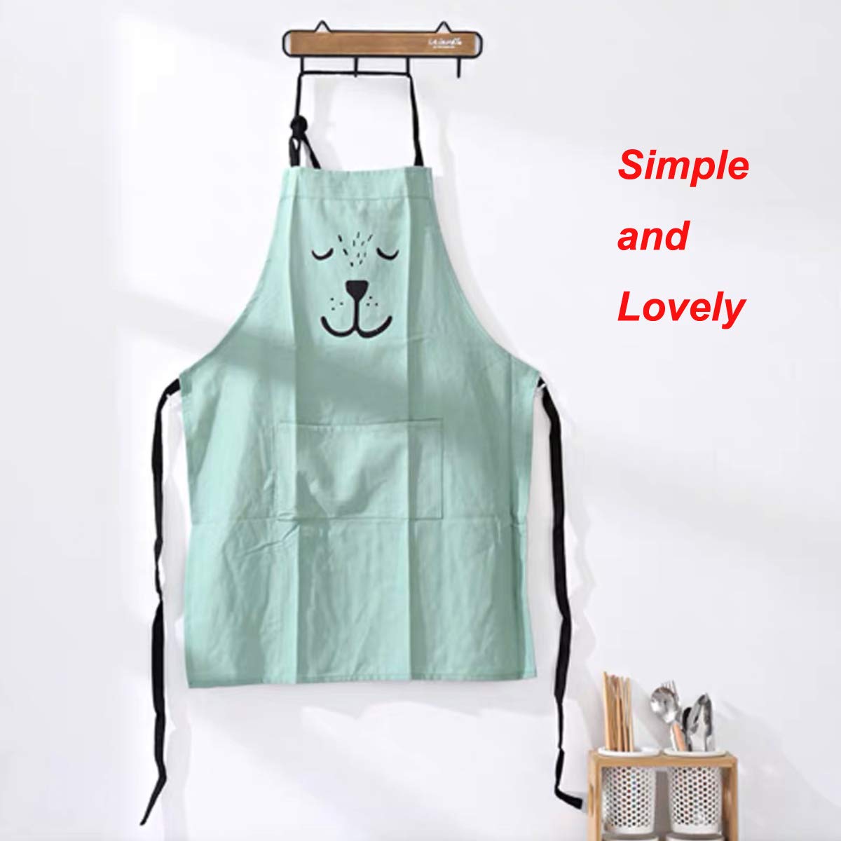 2 Pack Cotton Adjustable Parent and Child Apron with Pockets Mommy and Me Matching Set, Baking,Painting