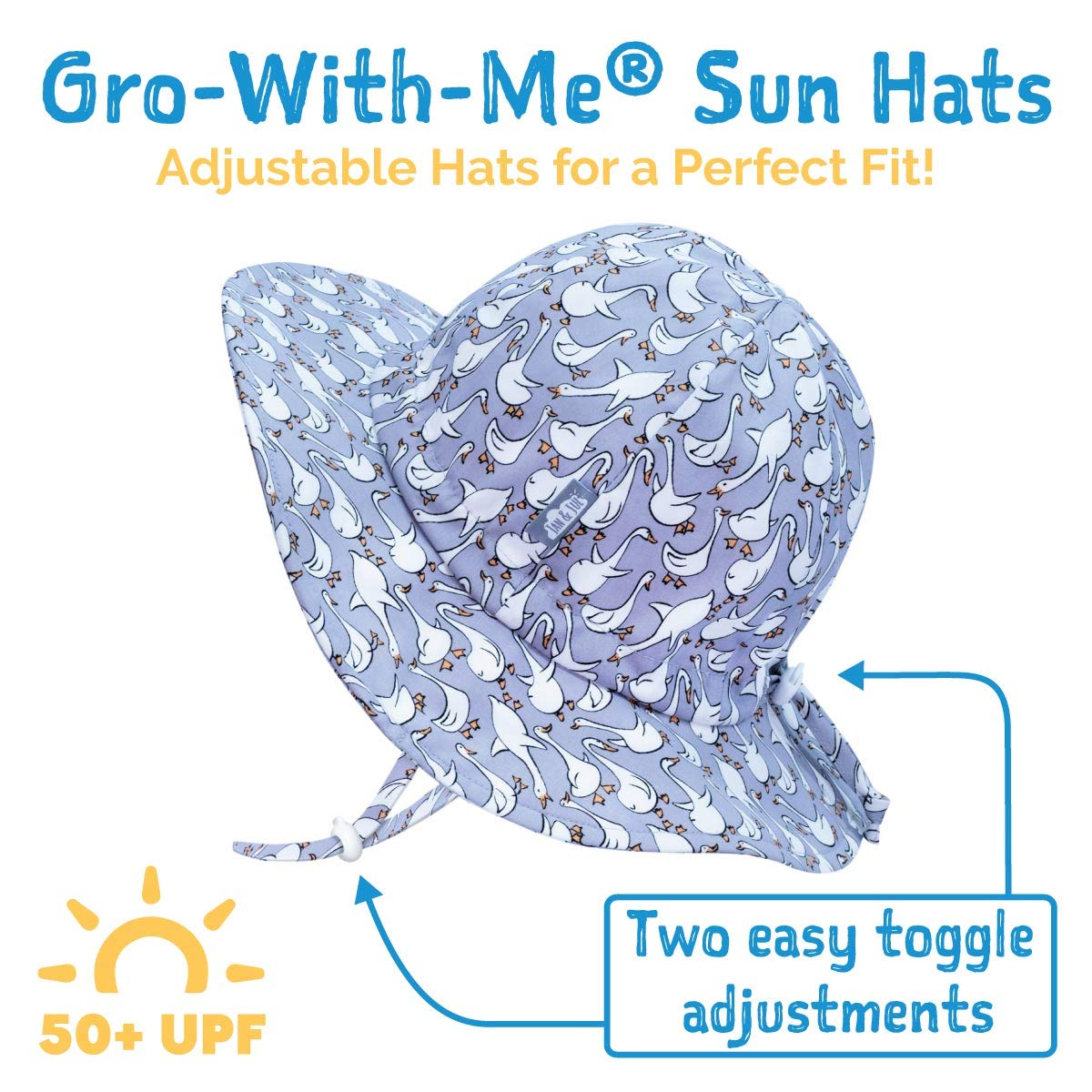 JAN & JUL Breathable Cotton Sun Hat with 50+ UPF Protection