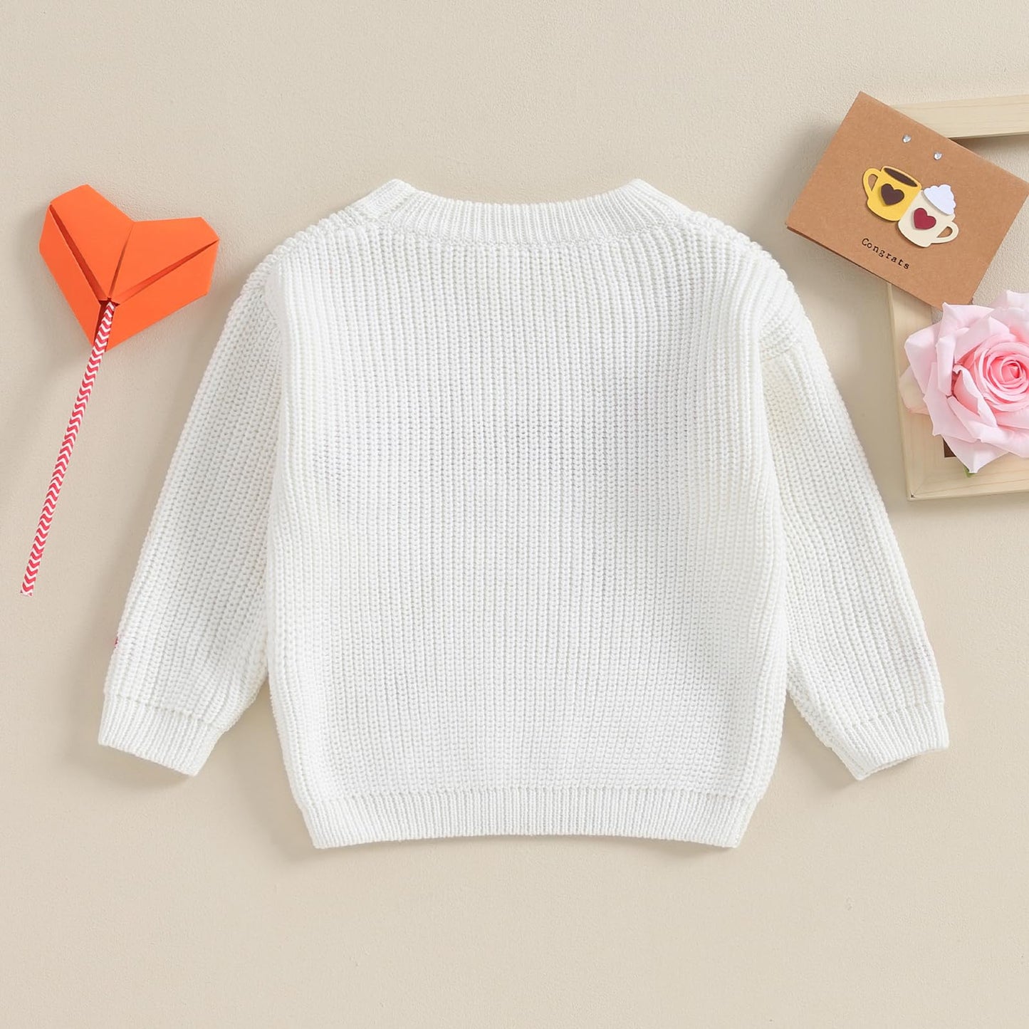 Baby Girl Valentines Day Outfit Love Heart Sweet Long Sleeve Sweater Tshirt Crewneck Tops Fall Winter Clothes