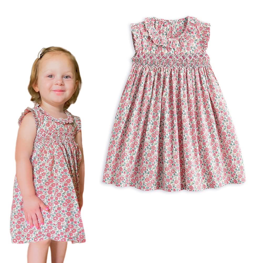 Simplee kids Baby Girls Casual Dresses Toddler Floral Dress Print Sundress Princess Dress