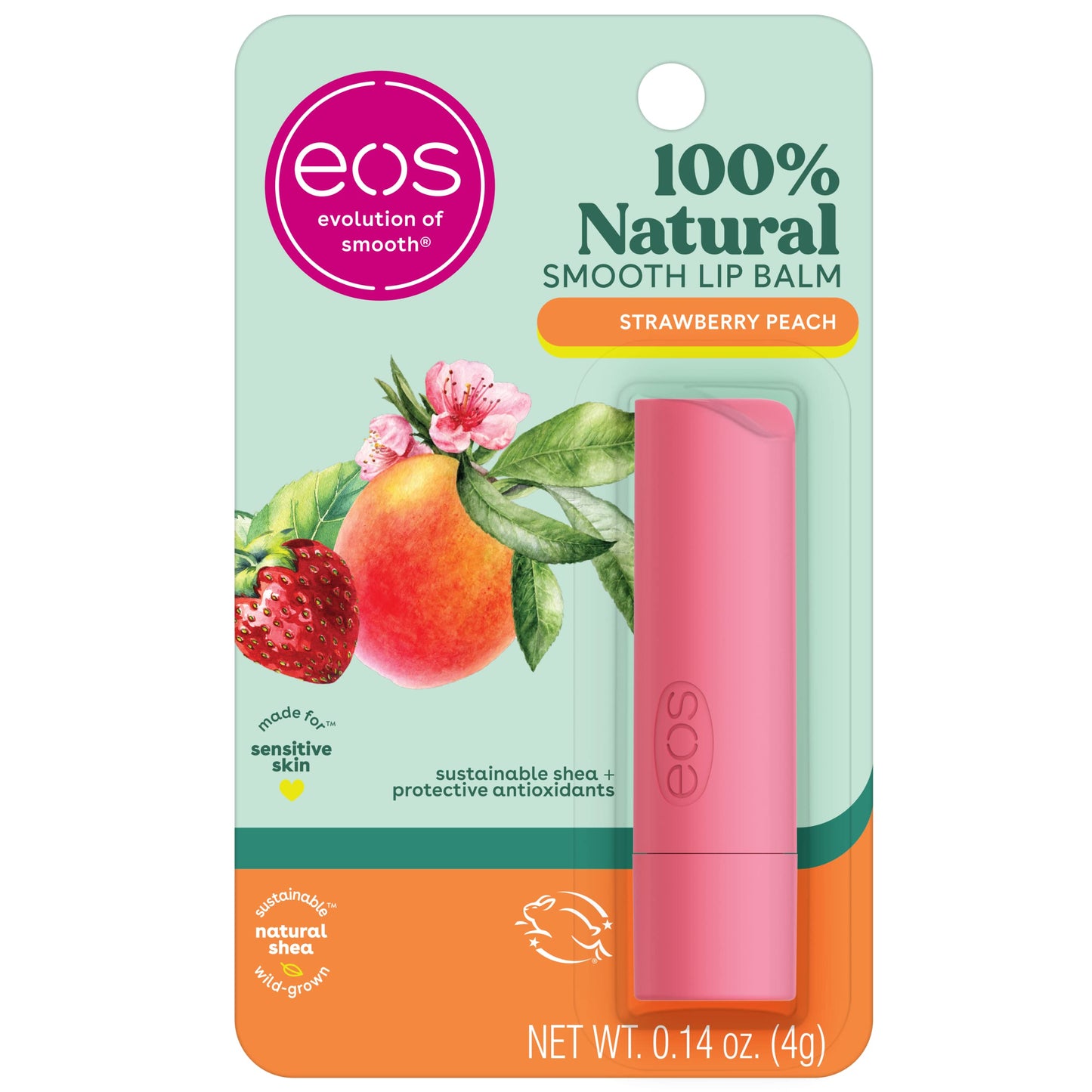 eos Natural Shea Lip Balm- Birthday Cake, All-Day Moisture Lip Care Products, 0.39 oz