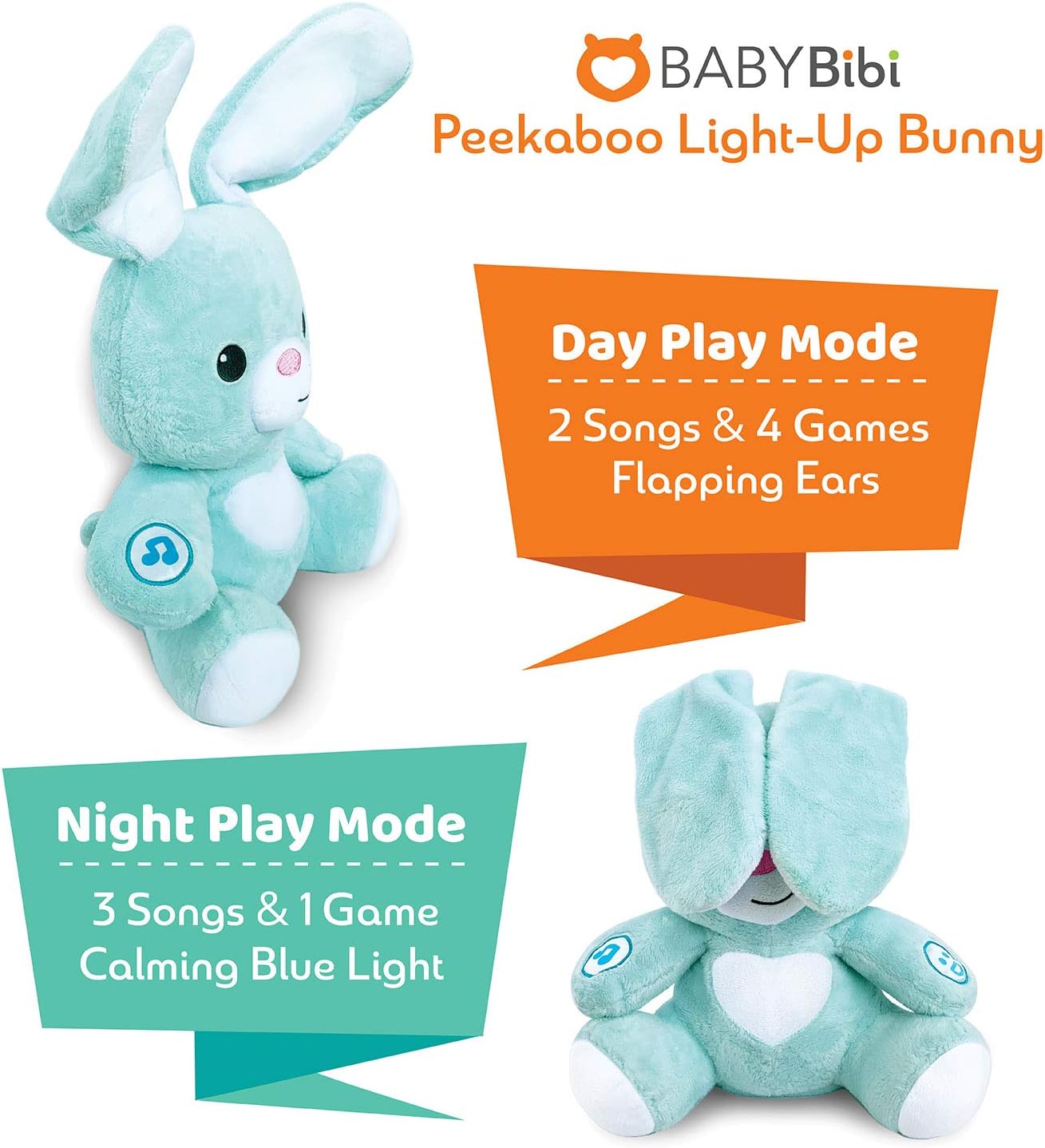 Easter Bunny Stuffed Animal - Interactive Soft Plush Peekaboo Bunny, 16 inches Tall. Peek a Boo Animal Toy. for Ages 6 Months to 5 Year Old