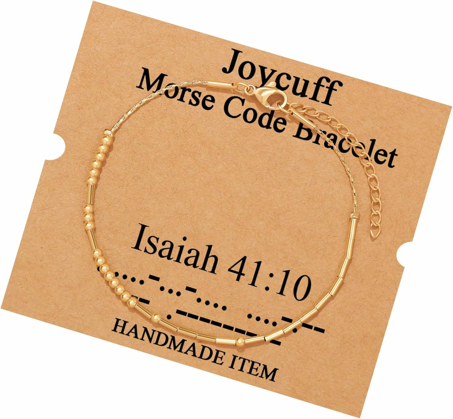 JoycuFF Inspirational Morse Code Bracelets for Women Silver Beads Jewelry Encouragement Mantra Gifts for Her