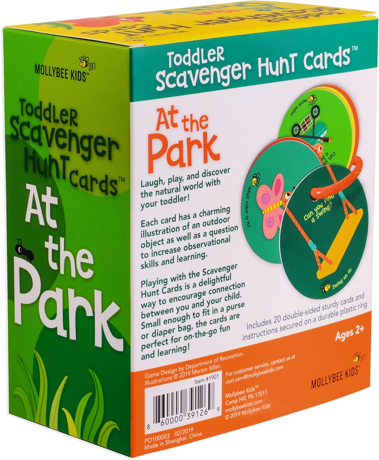 MOLLYBEE KIDS Outdoor Toddler Scavenger Hunt Cards at The Park, Gifts for Ages 2+, Toddler Easter Basket Stuffer