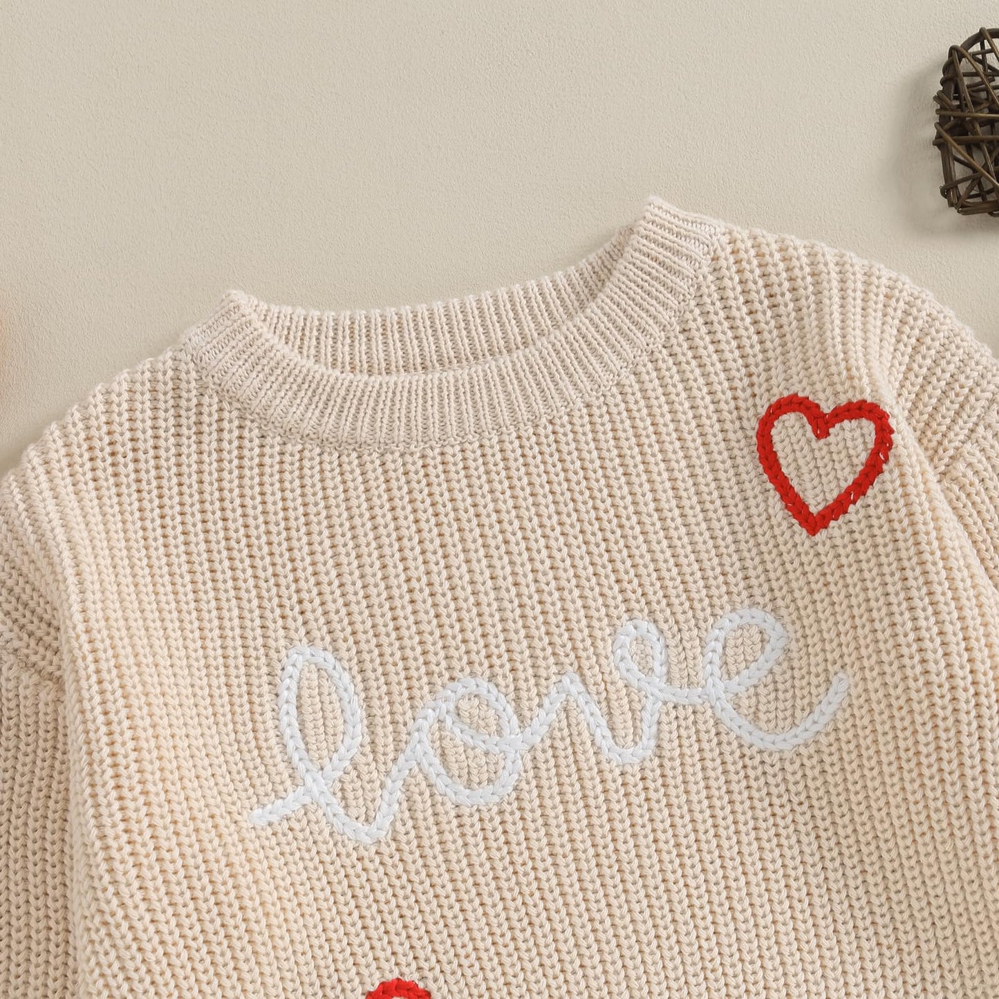 Baby Girl Valentines Day Outfit Love Heart Sweet Long Sleeve Sweater Tshirt Crewneck Tops Fall Winter Clothes