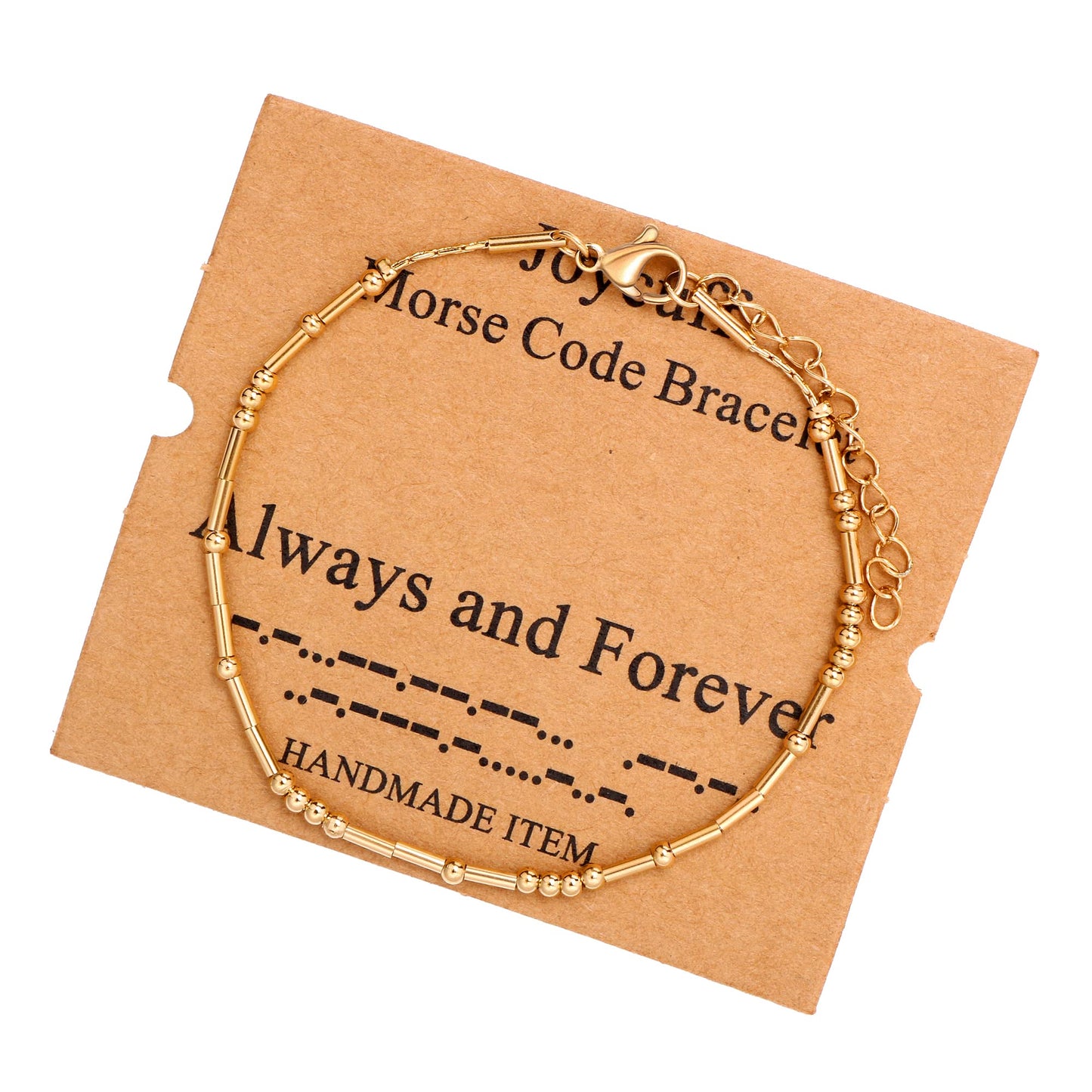 JoycuFF Inspirational Morse Code Bracelets for Women Silver Beads Jewelry Encouragement Mantra Gifts for Her