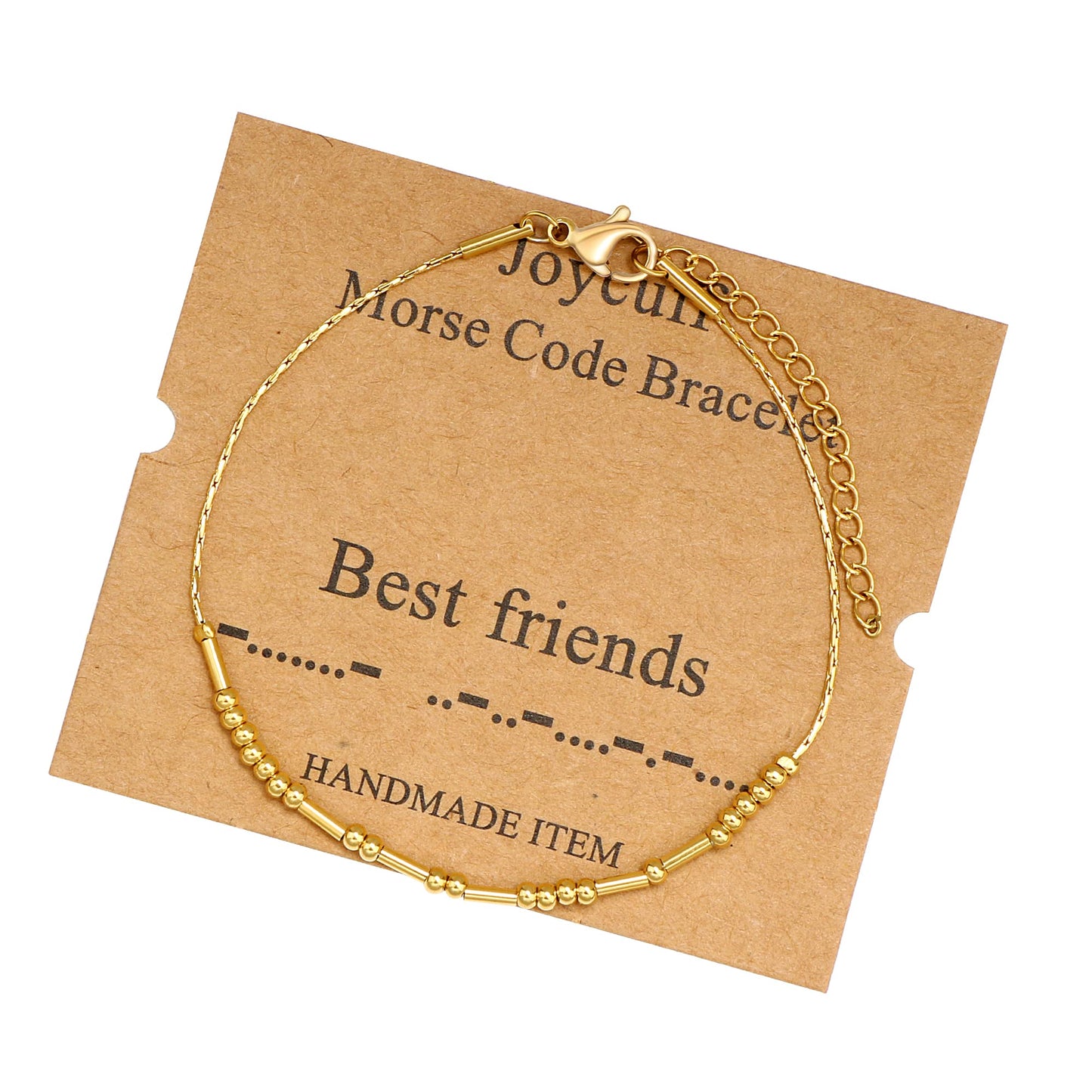 JoycuFF Inspirational Morse Code Bracelets for Women Silver Beads Jewelry Encouragement Mantra Gifts for Her