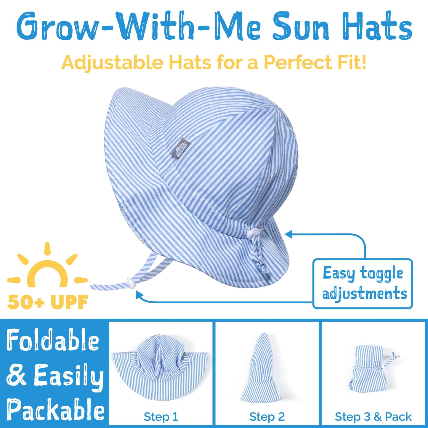 JAN & JUL Breathable Cotton Sun Hat with 50+ UPF Protection