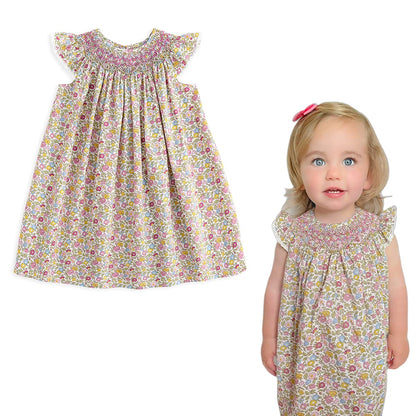 Simplee kids Baby Girls Casual Dresses Toddler Floral Dress Print Sundress Princess Dress