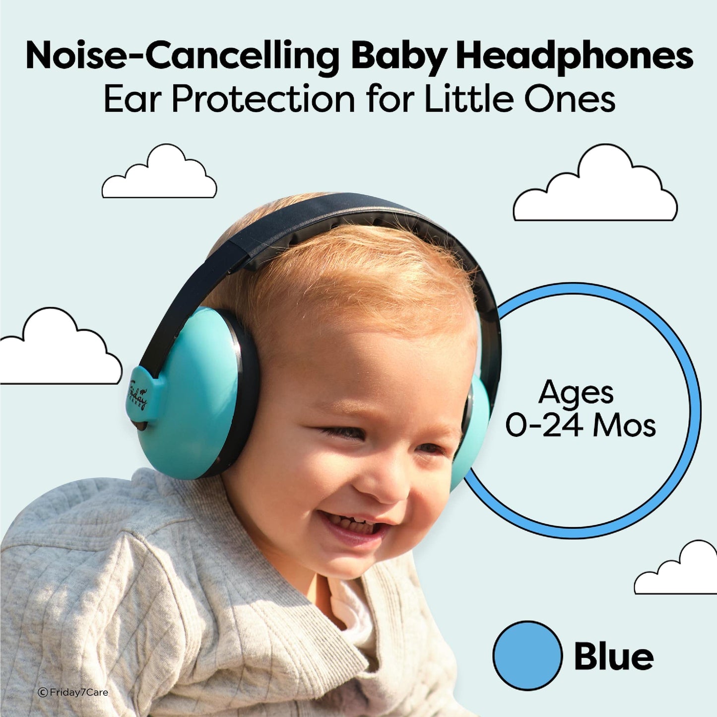 Baby Headphones - Baby Ear Protection | Baby Noise Cancelling Headphones for Ages 0-24 Months, Black