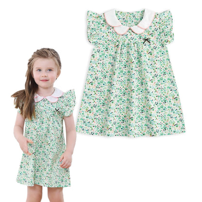 Simplee kids Baby Girls Casual Dresses Toddler Floral Dress Print Sundress Princess Dress