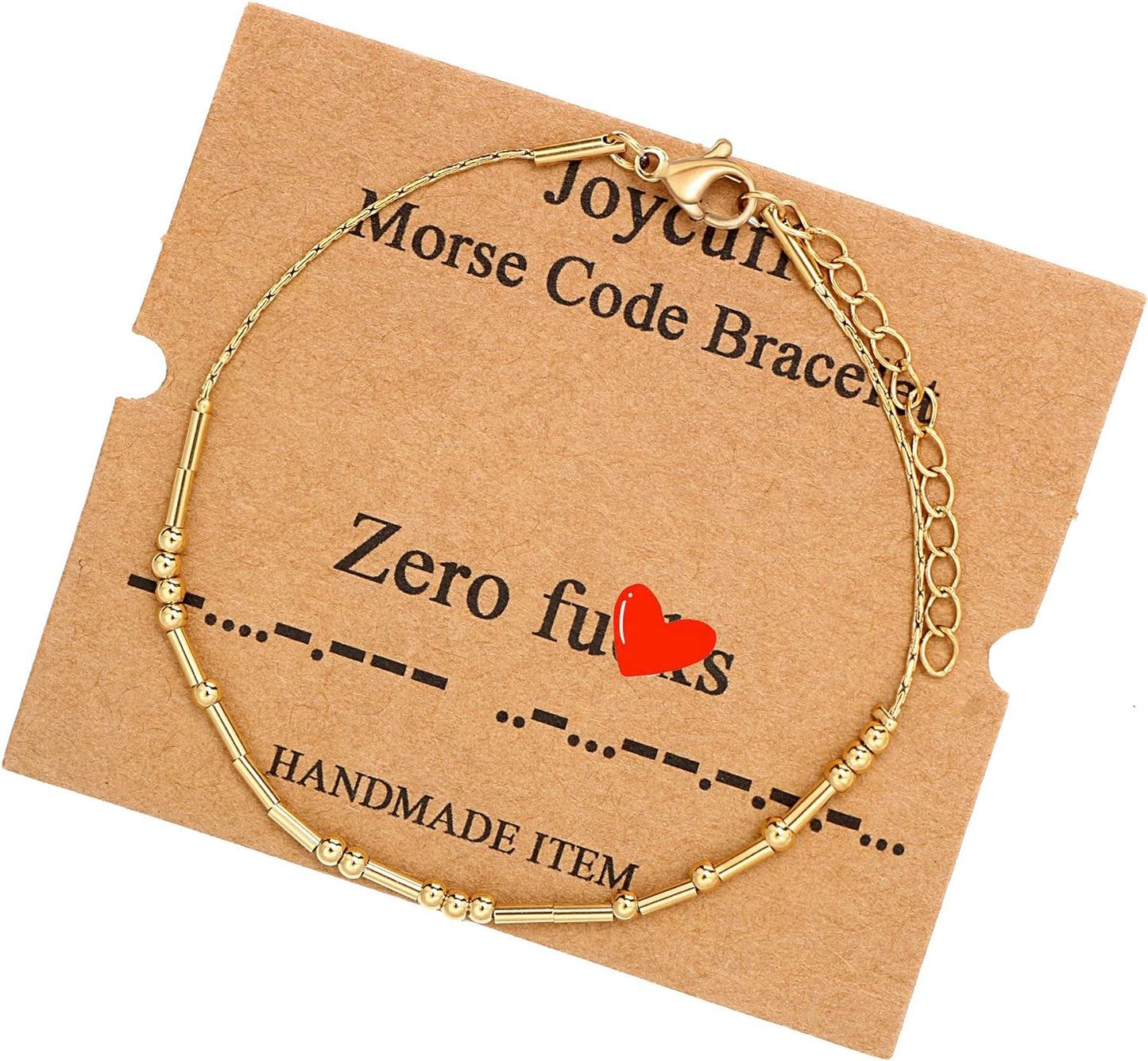 JoycuFF Inspirational Morse Code Bracelets for Women Silver Beads Jewelry Encouragement Mantra Gifts for Her