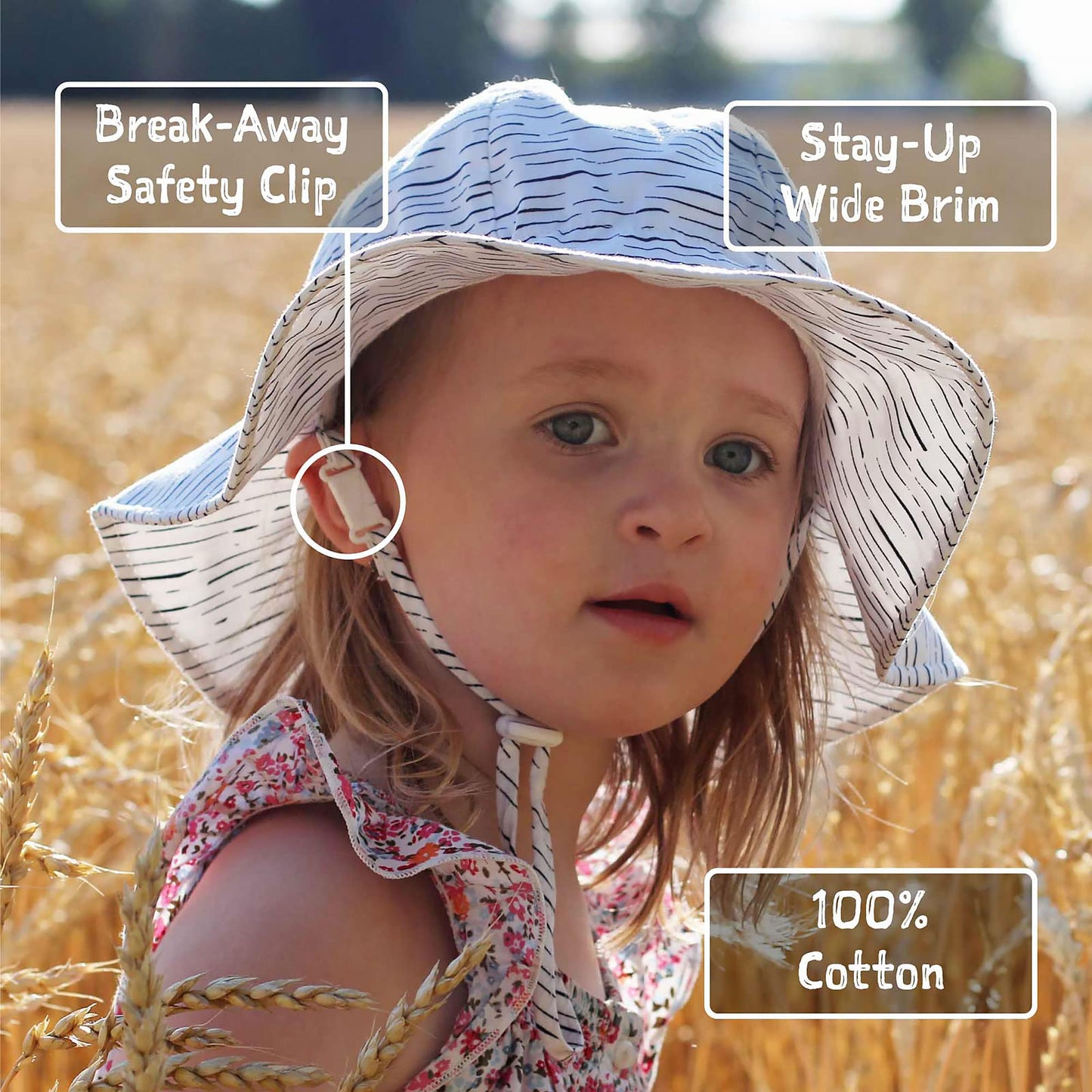 JAN & JUL Breathable Cotton Sun Hat with 50+ UPF Protection