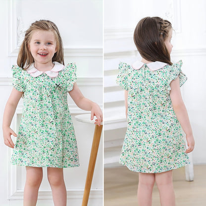 Simplee kids Baby Girls Casual Dresses Toddler Floral Dress Print Sundress Princess Dress