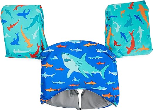 SwimWays Swim Trainer, US Coast Guard Approved Life Vest Kids Swim Vest, Arm Floaties & Life Jackets for Kids 33-55 lbs, Mermaid