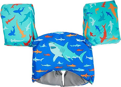 SwimWays Swim Trainer, US Coast Guard Approved Life Vest Kids Swim Vest, Arm Floaties & Life Jackets for Kids 33-55 lbs, Mermaid