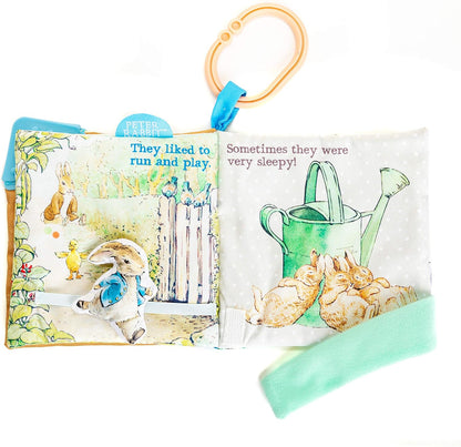 KIDS PREFERRED Peter Rabbit Soft Book with toy, Teether and Crinkle, 5 Inches