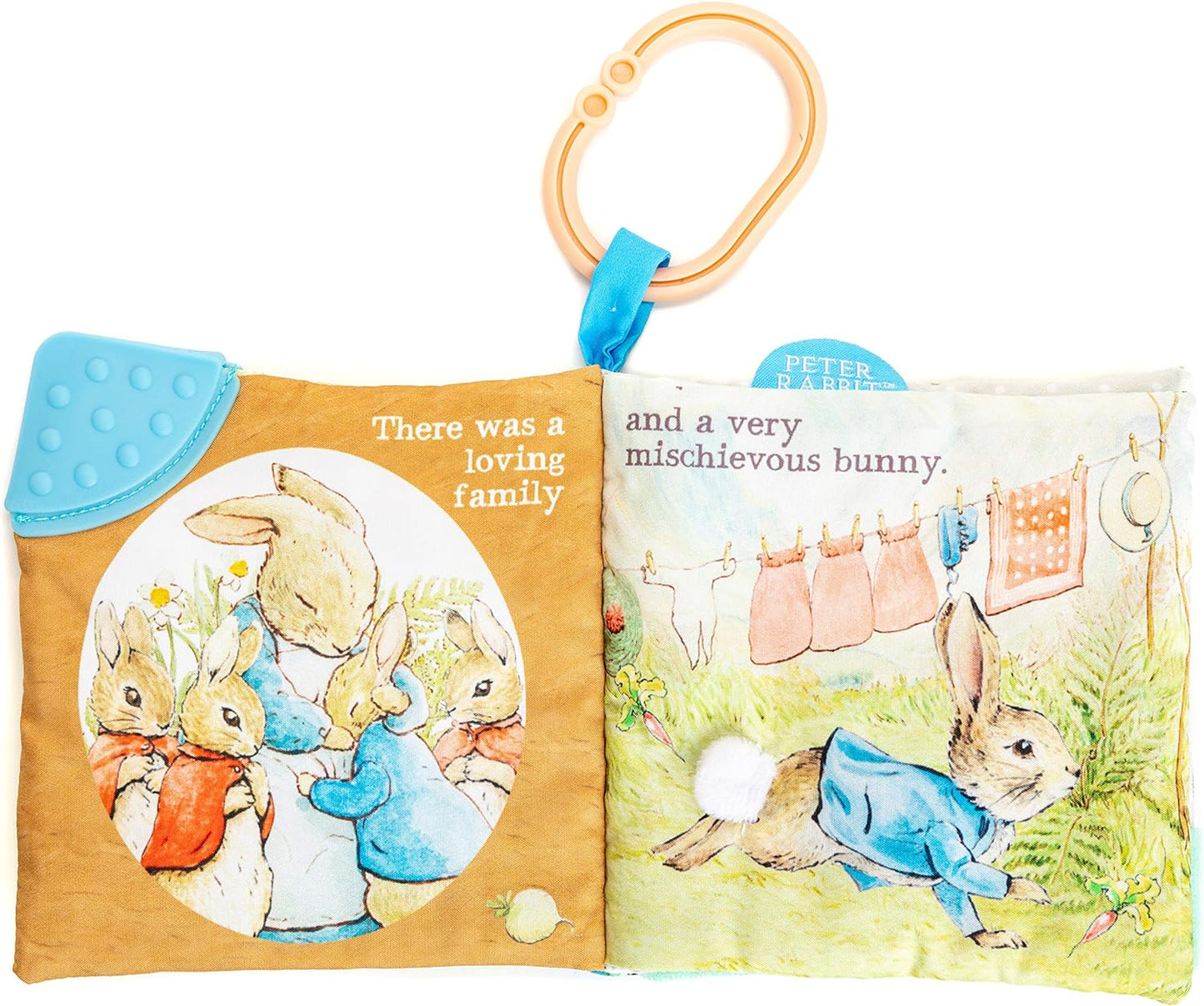 KIDS PREFERRED Peter Rabbit Soft Book with toy, Teether and Crinkle, 5 Inches