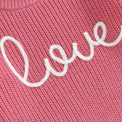 Baby Girl Valentines Day Outfit Love Heart Sweet Long Sleeve Sweater Tshirt Crewneck Tops Fall Winter Clothes