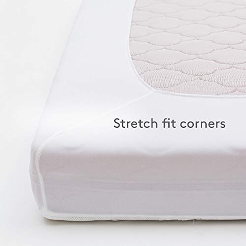 Newton Baby Waterproof Crib Mattress Pad | 100% Breathable Quilted Layer for Comfort & Universal Fitted Skirt for Secure Fit | Machine Washable | Crib Mattress Protector Pad Waterproof, 1 Pack