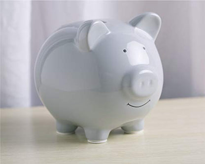 Pearhead Ceramic Piggy Bank, Baby Girl Nursery Décor, Money Bank, Baby Keepsake, Pink