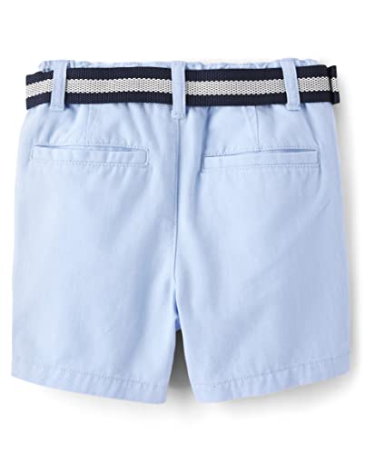 The Children's Place Baby Boys' and Toddler Twill Belted Chino Short, Toast, 2T