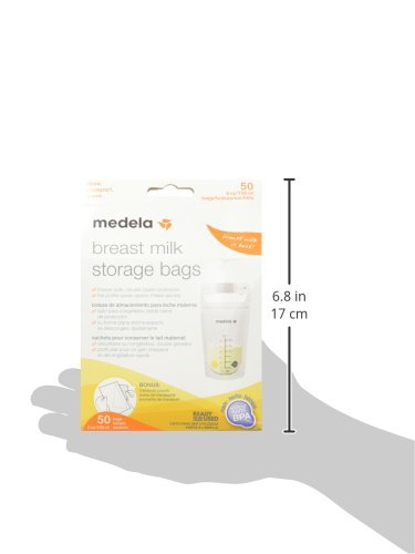 Medela Breast Milk Storage Bags, 100 Count, Ready to Use Breastmilk Bags for Breastfeeding, Self Standing Bag, Space Saving Flat Profile, Hygienically Pre-Sealed, White, 6 Ounce