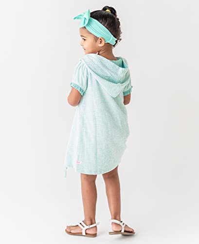 RuffleButts® Baby/Toddler Girls Terry Cloth Hoodie Swim Beach Cover Up Dress