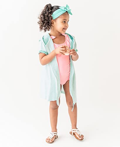 RuffleButts® Baby/Toddler Girls Terry Cloth Hoodie Swim Beach Cover Up Dress