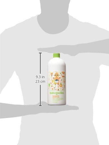 Babyganics Foaming Dish & Bottle Soap, Pump Bottle, Fragrance Free, Plant-Derived Cleaning Power, Removes Dried Milk, 16 Fl Oz