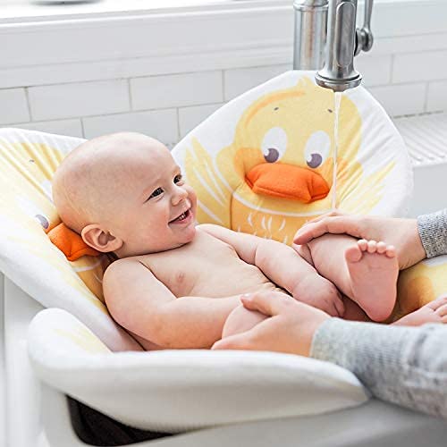 Blooming Bath Baby Bath Seat - Baby Tubs for Newborn Infants to Toddler 0 to 6 Months and Up - Baby Essentials Must Haves - The Original Washer-Safe Flower Seat (Lotus, Gray/Dark Gray)