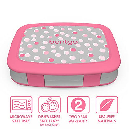 Bentgo® Kids Prints Leak-Proof, 5-Compartment Bento-Style Kids Lunch Box - Ideal Portion Sizes for Ages 3 to 7 - BPA-Free, Dishwasher Safe, Food-Safe Materials - 2023 Collection (Friendly Skies)…