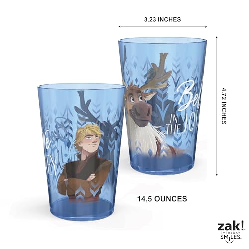 Zak Designs Bluey Nesting Tumbler Set Includes Durable Plastic Cups with Variety Artwork, Fun Drinkware is Perfect for Kids (14.5 oz, 4-Pack, Non-BPA)