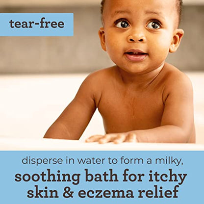 Aveeno Baby Eczema Therapy Soothing Bath Treatment for Relief of Dry, Itchy & Irritated Skin, Made with Natural Colloidal Oatmeal, Fragrance-, Paraben-, Steroid- & Tear-Free, 10 ct