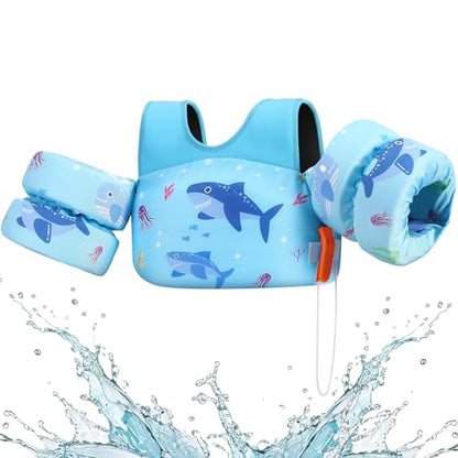 Heysplash Swim Vest for Kids, Toddler Pool Floaties Fit 20-50/70 Lbs, Children Swimming Vest with Adjustable Strap, Swim Jacket Water Wing Arm Float, Puddle Sea Beach Boat Jumper Boy Girl Baby Age 2-6