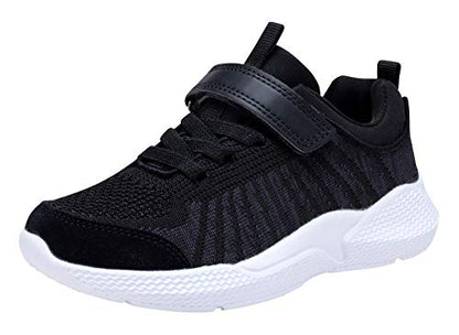 COODO Toddler Kid's Sneakers Boys Girls Cute Casual Running Shoes (6 Toddler,Blk Wht)