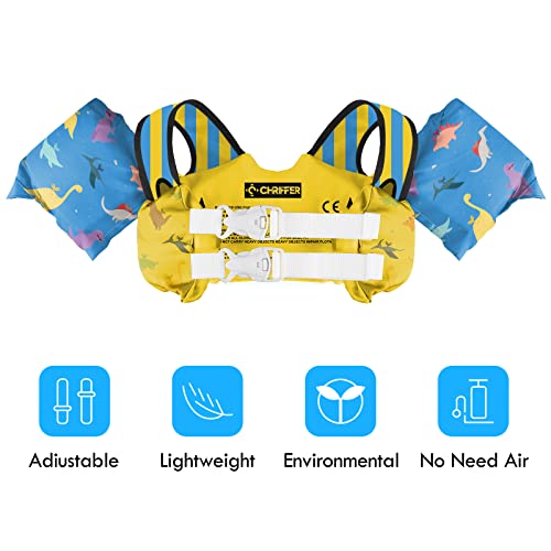 Chriffer Kids Swim Vest Life Jacket for 22-66 Pounds Boys and Girls, Toddler Floaties with Shoulder Harness Arm Wings for 2 3 4 5 6 7 Years Old Baby Children Sea Beach Pool