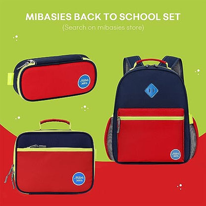 mibasies Kids Lunch Bag for Boys Toddler Insulated Lunch Box for School Travel, Dinosaur Planet