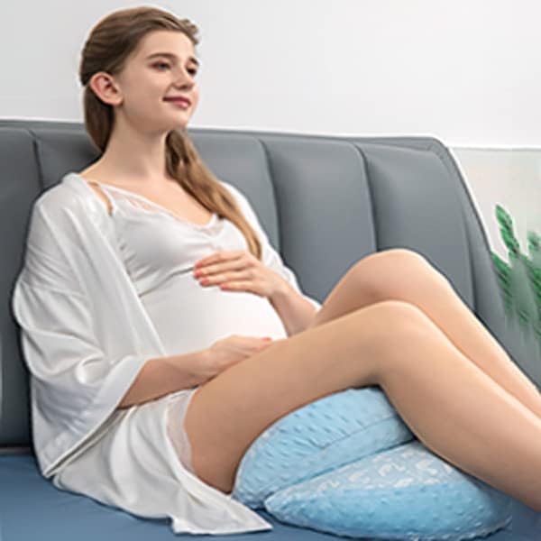 Busarilar Pregnancy Pillows for Sleeping, Maternity Pillow, Pregnancy Body Pillow Support for Back, Legs, Belly, Hips of Pregnant Women, Detachable and Adjustable with Pillow Cover (Pinky, Small)