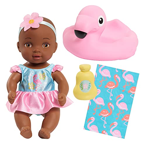 WaterBabies Doll Bathtime Fun Flamingo, Support a Partnership with charity: water, Water Filled Baby Doll, Kids Toys for Ages 3 Up by Just Play