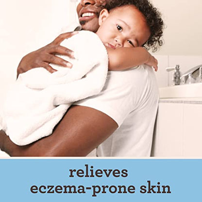 Aveeno Baby Eczema Therapy Soothing Bath Treatment for Relief of Dry, Itchy & Irritated Skin, Made with Natural Colloidal Oatmeal, Fragrance-, Paraben-, Steroid- & Tear-Free, 10 ct