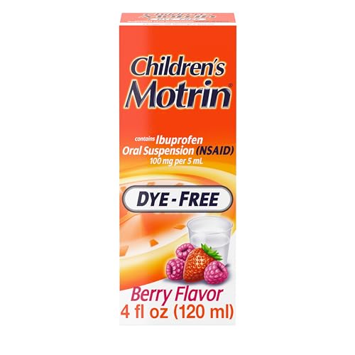 Children's Motrin Oral Suspension Medicine for Kids, 100mg Ibuprofen, Berry Flavored, 4 fl. oz