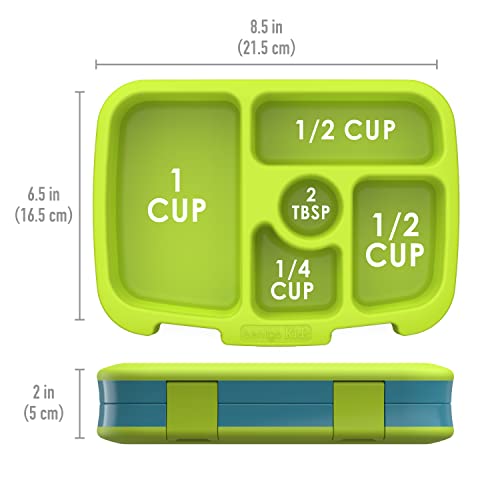 Bentgo® Kids Prints Leak-Proof, 5-Compartment Bento-Style Kids Lunch Box - Ideal Portion Sizes for Ages 3 to 7 - BPA-Free, Dishwasher Safe, Food-Safe Materials - 2023 Collection (Friendly Skies)…