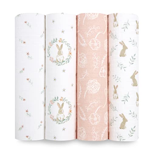 essentials cotton muslin swaddle 4-pack