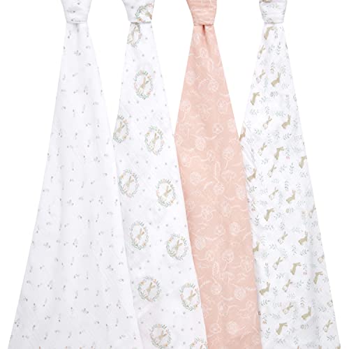 essentials cotton muslin swaddle 4-pack