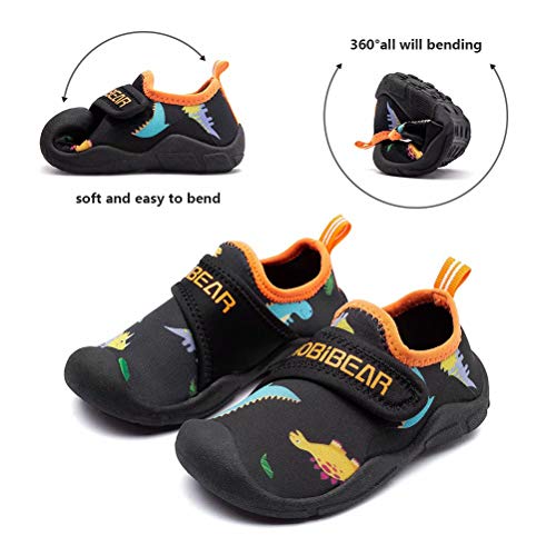 HOBIBEAR Boys Girls Water Shoes Quick Dry Closed-Toe Aquatic Sport Sandals Toddler/Little Kid