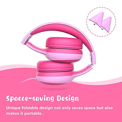 gorsun Kids Headphones with Limited Volume, Children's Headphone Over Ear, Toddler Headphones for Boys and Girls, Wired Headset Earphones for Children