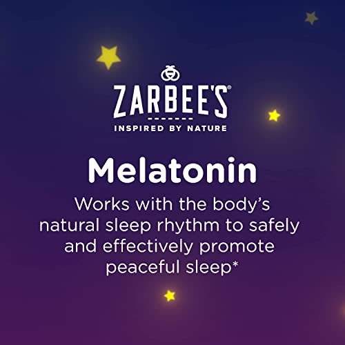 Zarbee's Kids Sleep Supplement Liquid with 1mg Melatonin; Drug-Free & Effective; Easy to Take Natural Berry Flavor for Children Ages 3 and Up; 1 Fl Oz Bottle